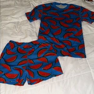 Watermelon Print Pajamas Set